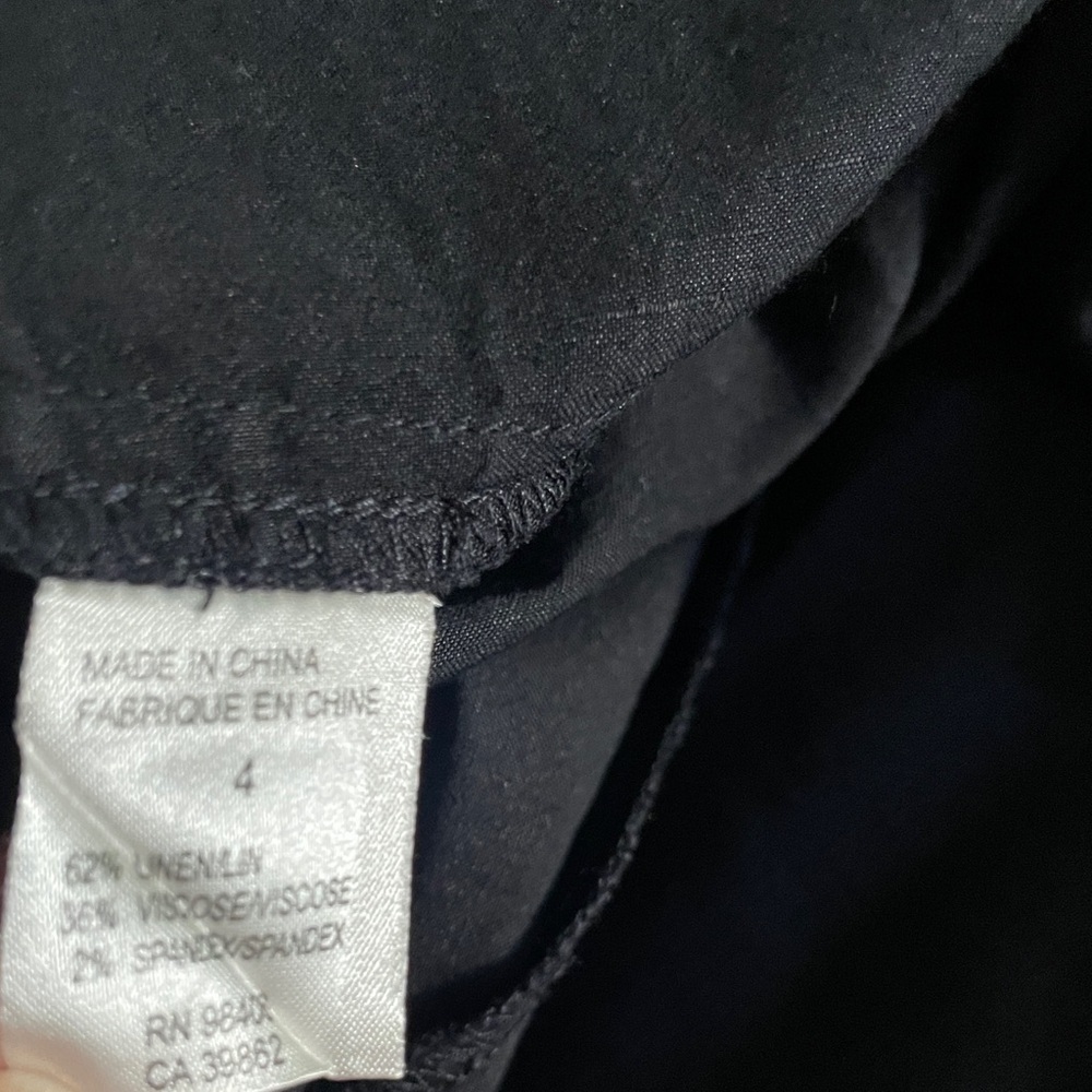 Theory Black Linen Blend Sleeveless Mini Dress Size 4 - Picture 6 of 6